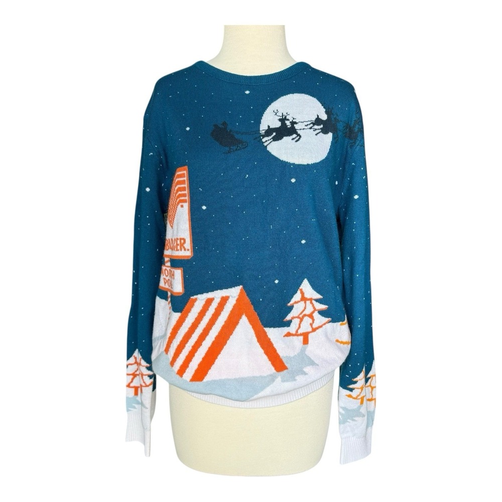 Whataburger Christmas Santa North Pole Sweater Medium Holiday 2021 Ugly Sweater